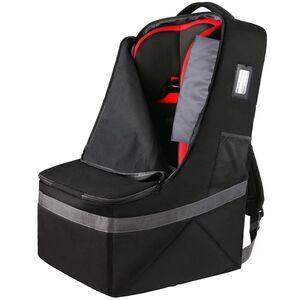 Black Padded Car Seat Travel Bag Backpack for Airplane Travel Car Seats Carrier